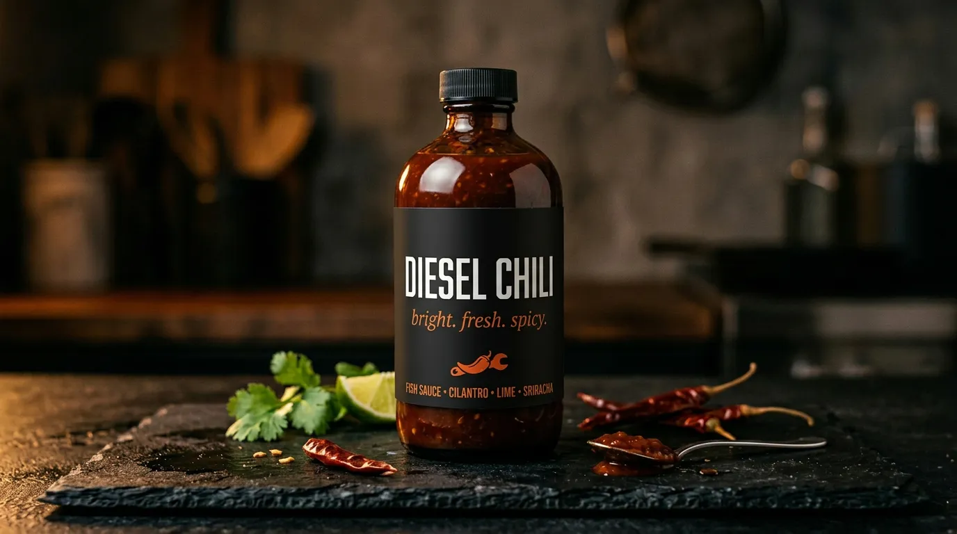 Diesel Chili Sauce bottle