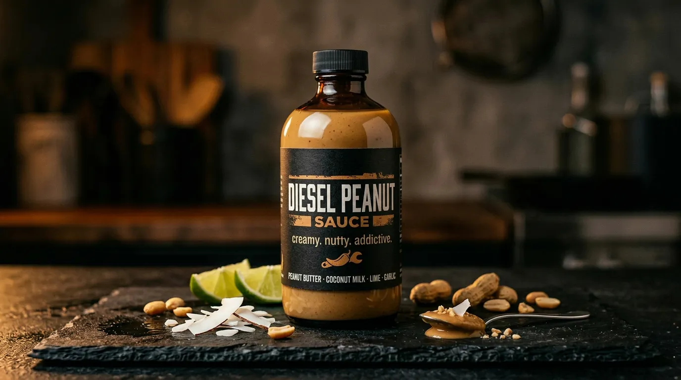 Diesel Peanut Sauce jar